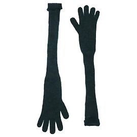 Marni Dark green mohair long gloves Green