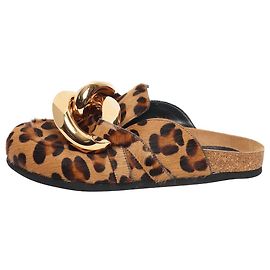 JW Anderson Mules à imprimé léopard en cuir marron - taille EU 39 (UK 6) Marron