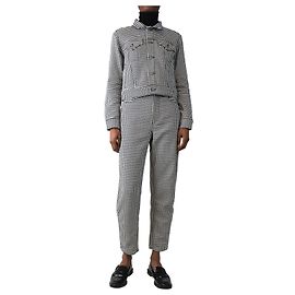 Polo Ralph Lauren Completo giacca e pantaloni in pied-de-poule nero - taglia UK 10 Nero
