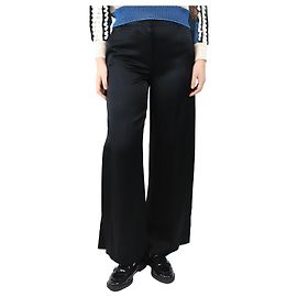 Totême Schwarze Satin-Hosen - Größe UK 8 Schwarz