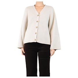 Totême Neutrale gerippte Strickjacke - Größe S Andere