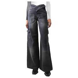 Courreges Calça cargo cinza carvão - tamanho UK 6 Cinza