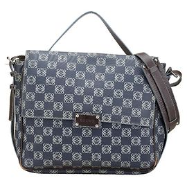 Borsa a tracolla Loewe Anagram Marrone Blu navy