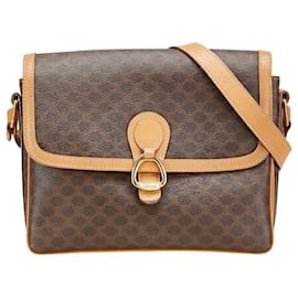 Céline-Celine Macadam Crossbody Shoulder Bag-Brown,Beige