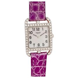 Hermès Cape Cod Or blanc diamantée Violet