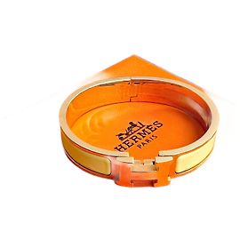 Bracelet Click H d'Hermès Doré Métallisé