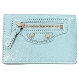 Balenciaga-Carteira Tri-fold Clássica Balenciaga-Azul