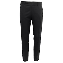 Autre Marque-Mr. P. Slim-Fit Trousers in Black Wool-Black