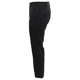 Autre Marque-Mr. P. Slim-Fit Trousers in Black Wool-Black
