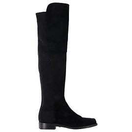 Stuart Weitzman 5050 Over The Knee Boots in Black Suede  Black