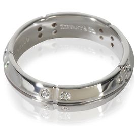 Anello Vintage Streamerica in Oro Bianco e Diamanti Tiffany & Co. Altro