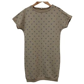Chloé Chloe Katzenmuster Langarmkleid Beige Andere