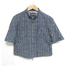 Chaqueta corta de tweed Emporio Armani Azul