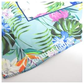 Autre Marque-Carving Tribes Grace Continental Tropical Scarf Limited Scarf-Blue