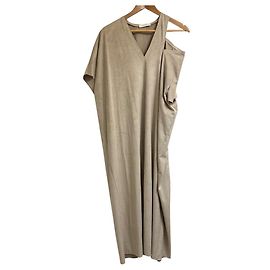 Autre Marque Robe Maxi Asymétrique AERON Beige