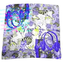 Autre Marque-Carving Tribes CARVING TRIBES × Madoka Hoshikaze Tropical Scarf Limited Scarf-Blue,Multiple colors