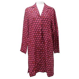 Vestido de seda con estampado de gato Max Mara STUDIO Rosa