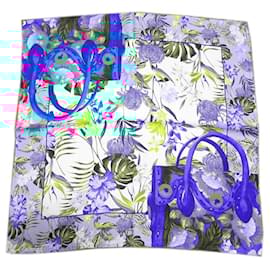 Autre Marque-Carving Tribes Grace Continental Tropical Scarf Rayon Scarf Limited-Blue,Multiple colors