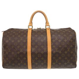 Sac Boston Keepall 50 Monogram Louis Vuitton Marron Monogramme