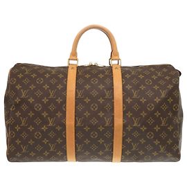 Sac Boston Keepall 50 Monogram Louis Vuitton Marron Monogramme