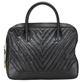 Borsa Chanel Chevron V-Stitch Nero