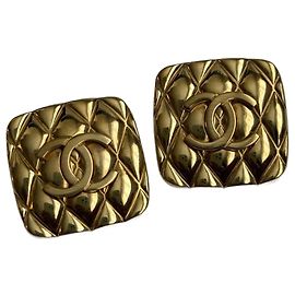 Boucles d'oreilles Chanel Coco Crush Matelassé Dorées Doré