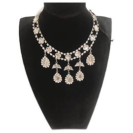 Bellissimo collier DENNY ROSE a “diadema” con pietre e cristalli all over Argento