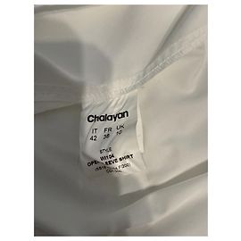 Camicia Hussein Chalayan Bianca in Cotone a Maniche Aperte Bianco
