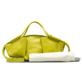 Sac à main/épaule en cuir vert Loewe Paseo Vert