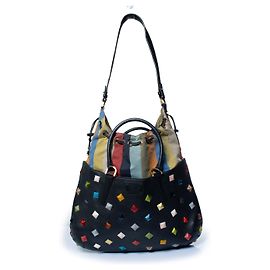Fendi, B.Fab sac cabas moyen convertible à clous Noir Multicolore