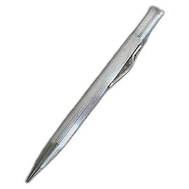 Autre Marque SOPRANE Vintage Solid Silver Ribbed Mechanical Pencil Silvery