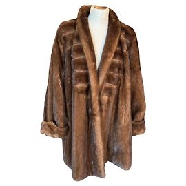 Yves Saint Laurent Mink Fur Coat Brown Brown