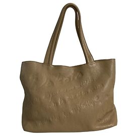 Autre Marque Dakota Leder Tragetasche Beige