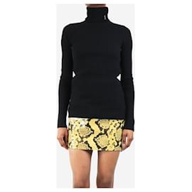 Saint Laurent-Black turtleneck knit sweater - size XS-Black