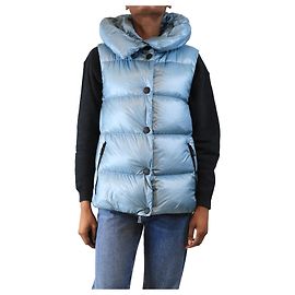 Moncler Blauer Daunen-Gilet - Größe UK 8 Blau