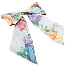 Prada Haarspange mit hellblauem Blumenbogen Blau