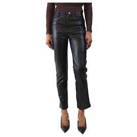 Frame Denim Schwarze Le Slim Palazzo Weitbein-Jeans - Größe UK 10 Schwarz