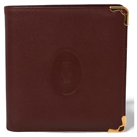 Cartier Men's Must de Bi-fold Wallet Dark red