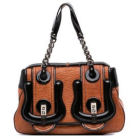 Fendi Brown Medium Leather B Bag Top Handle Bag Other