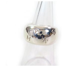 Anillo Ancho con Logo Grabado SV925 de Chanel Plata