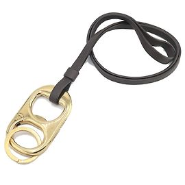 Porte-clés Bottega Veneta Doré Marron foncé