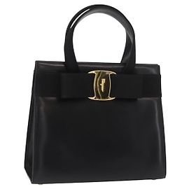 Salvatore Ferragamo Vala Handbag Leather Black