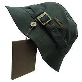 NEW LOUIS VUITTON HAT SIZE 60 IN BLACK COTTON WITH DAMIER INTERIOR Black