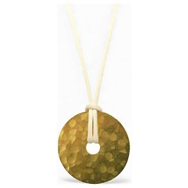 COLLAR DINH VAN PENDIENTE PI 40 MM ORO AMARILLO 24K MARTILLADO Dorado