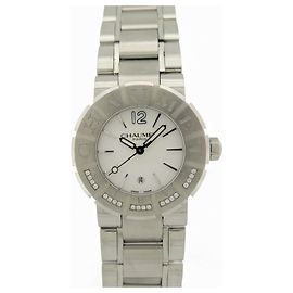 RELÓGIO CHAUMET CLASS ONE 622C 33MM EM AÇO COM 20 DIAMANTES RELÓGIO LADY QUARTZ Prata