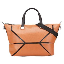 Bolsa de couro 2 em 1 Furla Puzzle Marrom Outro