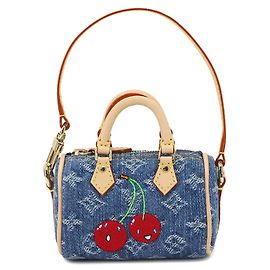 Chaveiro Micro Speedy LV x TM da Louis Vuitton Azul Monograma