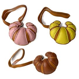 Autre Marque Charm in pelle croissant multicolore Rosa