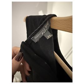 Vestido mini de denim preto Alexander McQueen Preto