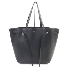 Céline CELINE 18902 Borsa Tote Phantom Piccola in Pelle di Vitello Morbida con Logo Nero